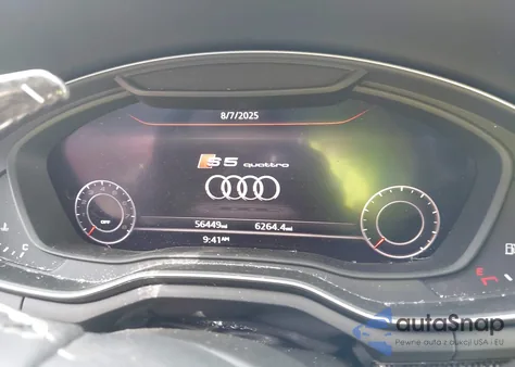 2018 Audi S5 3.0T Premium Plus z USA, uszkodzony, nr VIN WAUC4CF56JA098420